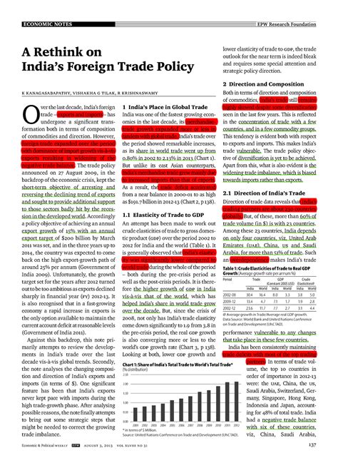 A Rethink on Indias Foreign Trade Policy - ECONOMIC NOTES Economic ...