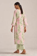 Moth and Prism Pink Bold Floral Linen Co-ord Set - Ganga Fashions