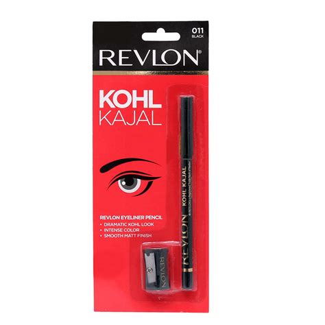 Buy Revlon Kohl Kajal Eye Liner Pencil With Sharpener, Black, 1.14g ...