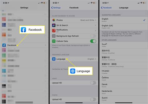 Facebook Language Region Setting 的图像结果