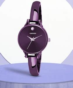Orayan Bright Purple Color Dial & Bracelet Metal Strap Analog Watch ...