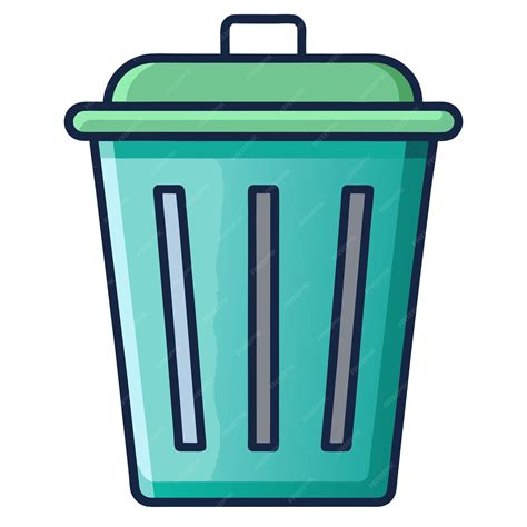 Trash bin clipart vector art and illustration | Premium AI-generated vector