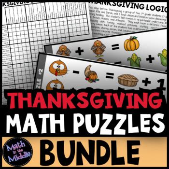 Image result for Thanksgiving Math Puzzles