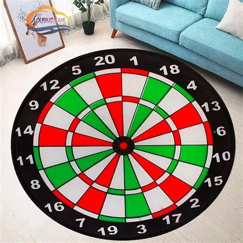 Dartboard Pattern Round Rug Carpet Dart bull's-eye Bedroom Floor Mat ...