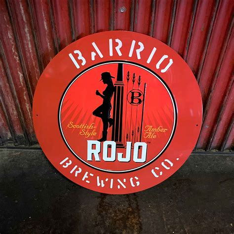 Barrio Sign - Rojo Tin Tacker - Barrio Brewing Co.