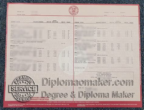 Image result for Cornell Transcript