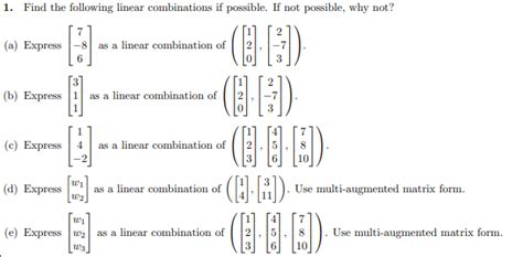 Image result for Perform a Linear Combination
