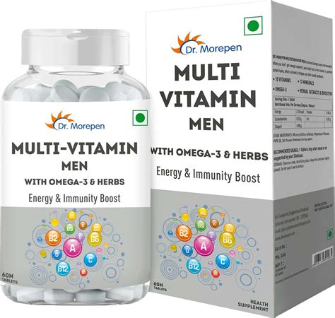 Buy DR. MOREPEN MULTIVITAMINS FOR MEN WITH OMEGA 3 & HERBS - 60 VEG ...