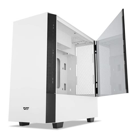 darkFlash V22 White Mid Tower Computer Case ATX Micro ATX Mini ITX M ...