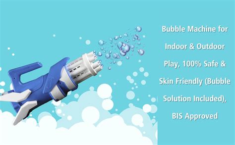 Buy Chanak Gatling Bubble Gun for Kids, 8- Hole Bubble Gun Toy for Kids ...