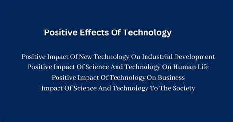 Image result for Example of Positive Impact of Technology