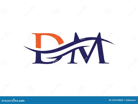 Initial DM Logo Design. DM Letter Linked Business Logo. DM logo Design ...