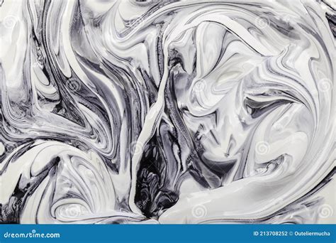 Mixing White and Black Paint, Abstract Background. Stock Photo - Image ...
