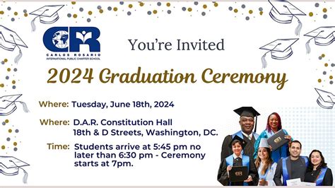 Carlos Rosario School 2024 Graduation, Constitution Hall, Washington ...