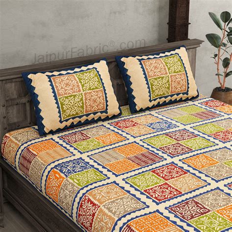 Mango Yellow Light Grey Double Bed Comforter – JaipurFabric®