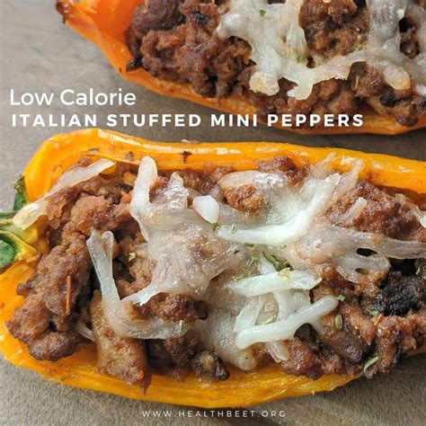 Low Calorie Italian Stuffed Mini Bell Peppers - Health Beet
