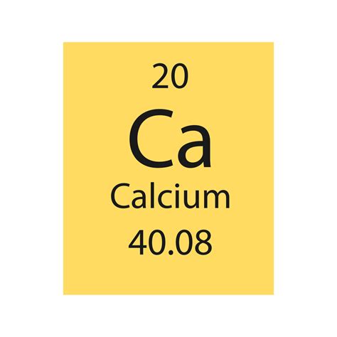 Calcium symbol. Chemical element of the periodic table. Vector illustration. 9390616 Vector Art ...