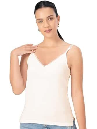 Buy Lovable Women Solid Polycotton Regular fit Camisole (CREAM_Size_S ...