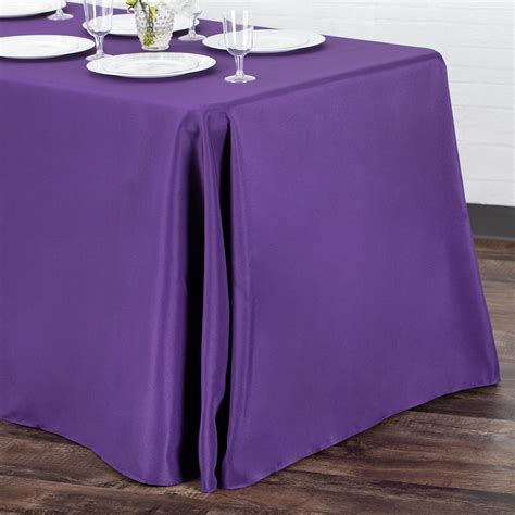 90"x156" Rectangular Oblong Polyester Tablecloth - Purple- CV Linens