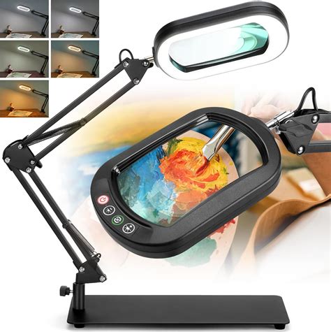 Amazon.com: 10X Square Magnifying Glass with Light and Stand, Real ...