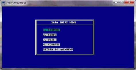 Creating menu in Foxpro for DOS | Live to Learn!