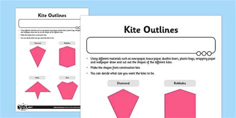 Let's Go Fly a Kite Worksheet / Worksheet Kite Outlines