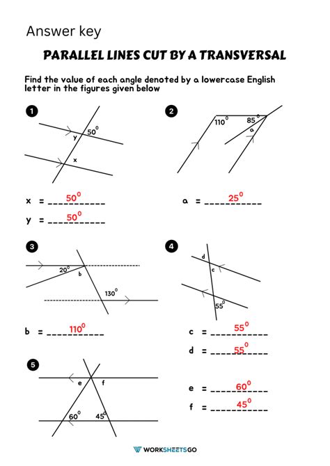 Parallel Lines Cut by a Transversal 7th Grade 的图像结果