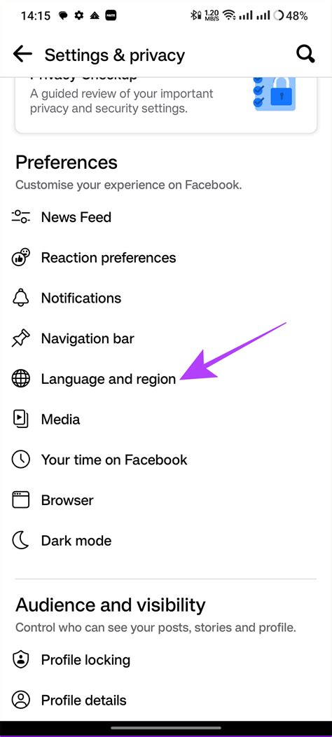 Facebook Language Region Setting 的图像结果