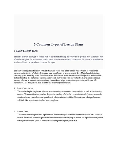 Image result for Types of Lessons