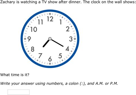 IXL - A.M. or P.M. (Class IV maths practice)