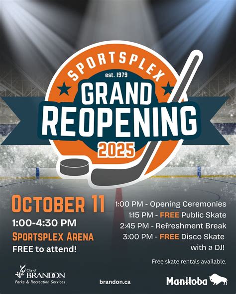 ? Youre invited to the Grand Reopening of the Sportsplex Arena!, 30 ...