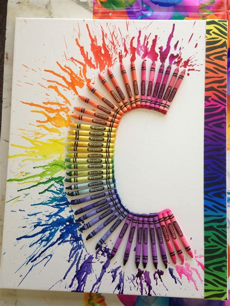Melted crayon art :) | Crayon art melted, Crayon art, Diy art projects