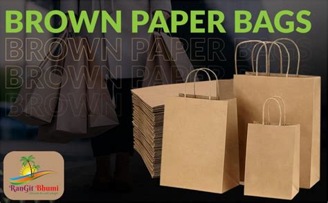RanGit Bhumi - Brown Paper Bags 25pcs 10"x14"x5" Return Gift Bags ...