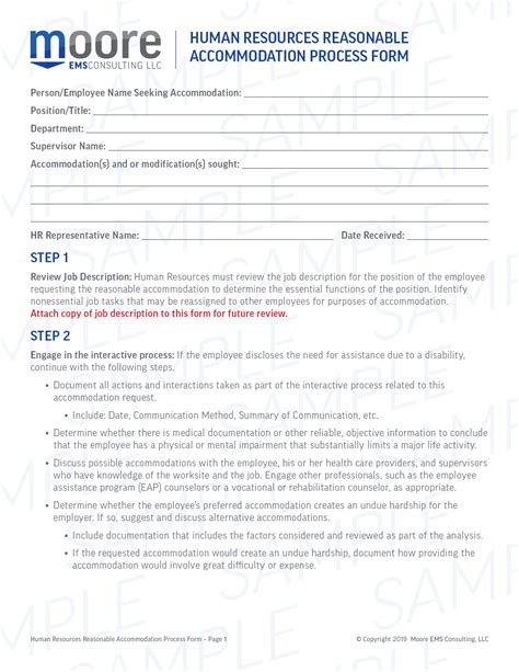 ADA Reasonable Accommodation Management Packet - WMK Law Group
