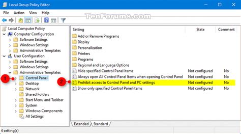 Image result for Enable Control Panel Windows-1 0