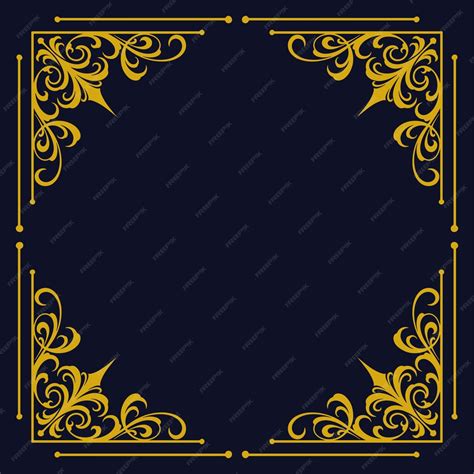 Premium Vector | Gold vintage victorian frame vector illustration