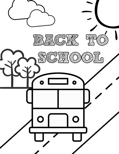 Free Printable Back To School Coloring Pages - Printable Calendars AT A ...