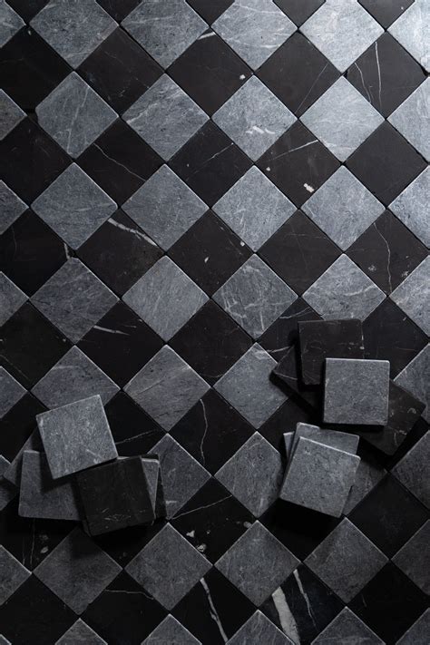 Castelli Marble - Checkered Marble Tile | Black marble tile, Black ...