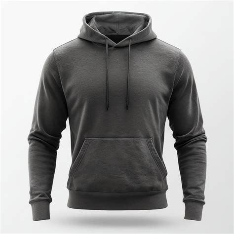 Men's Charcoal Grey Hoodie with Pouch Pocket Mockup - Playground