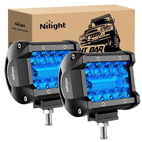 Nilight 4 Inch Led Light Pod Blue Triple Row 2pcs | Desertcart INDIA