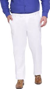 Hangup trend Regular Fit Men White Trousers - Buy Hangup trend Regular ...