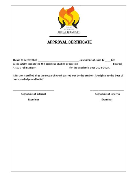 Certificates - Ceritificates for board - APPROVAL CERTIFICATE This is ...