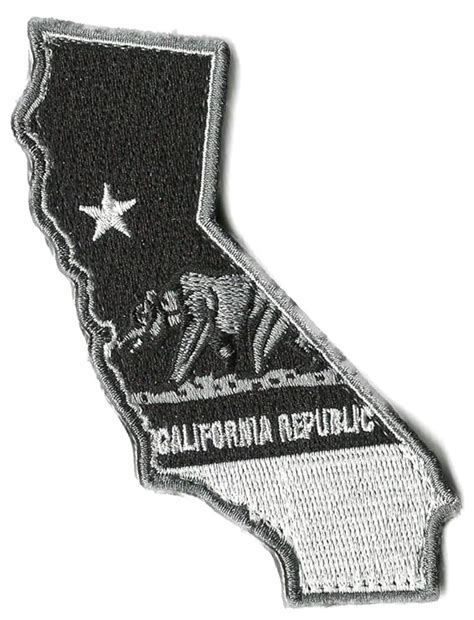 Die Cut California State Patch - 1.25" x 4.5" - Black: Amazon.in ...