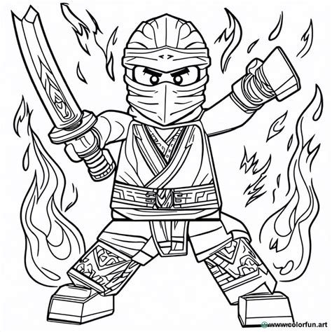 Coloring Page Ninjago Kai