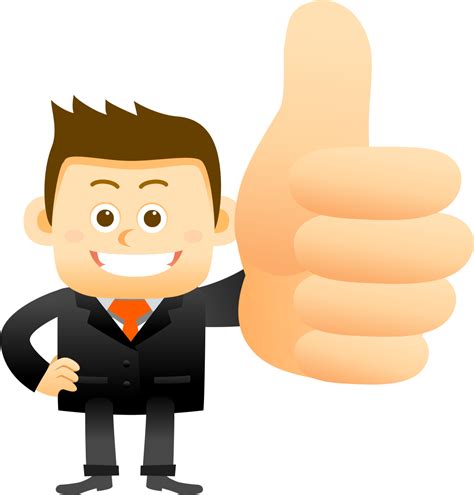 Download Clipart Happy Thumbs Up - Thumbs Up Cartoon Png Transparent ...