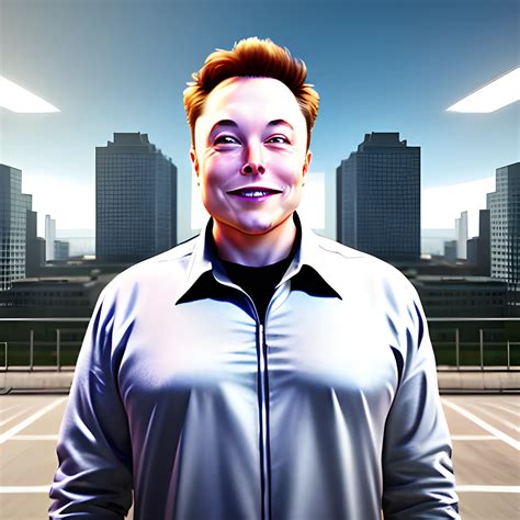 3D rendering of Elon Musk's full body looking directly at the ca ...