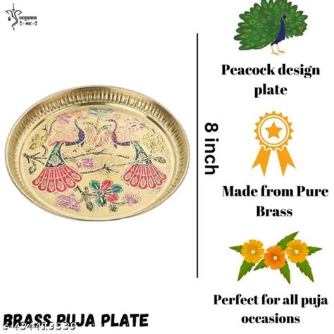 Brass plate for puja | Pooja items for Pooja Room | brass plates | poo ...