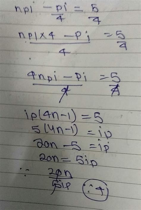 Find the value of n such that nP4/n-1P4 = 5/3, n >4 - Brainly.in