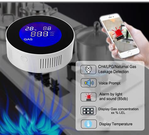 Wireless WiFi LPG Gas Detector Alarm Leakage Sensor Natural,PROPANE Gas ...