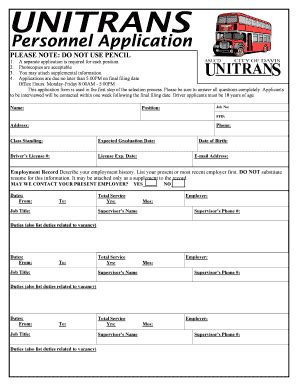 University of California Employment Application - Blank Fillable ...